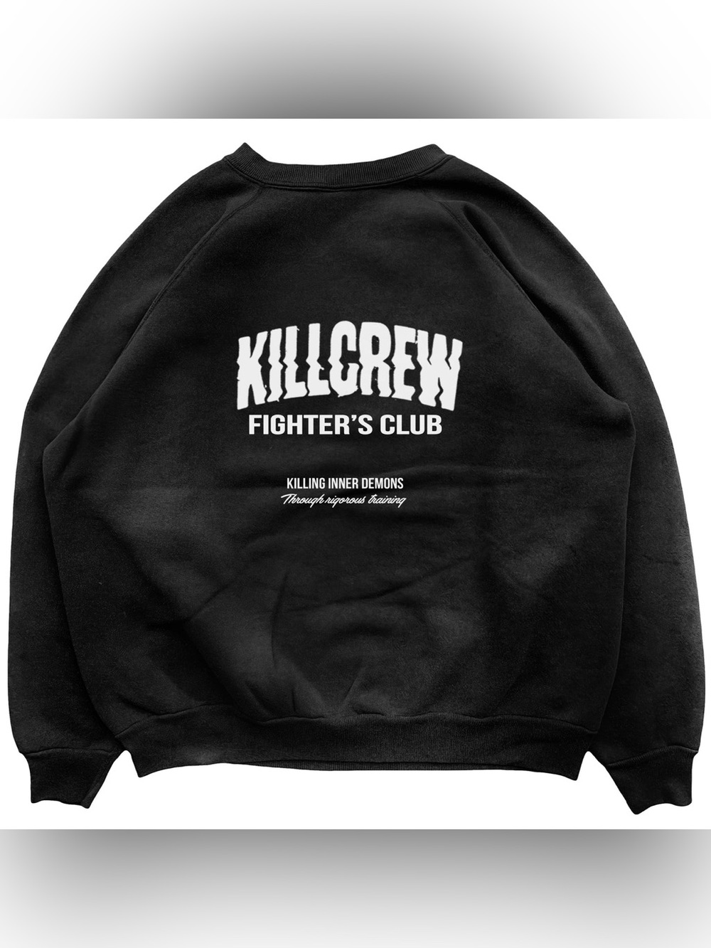 Kill Crew Fighter's Club Black Graphic Sweatshirt| Unisex| Fits M/L|